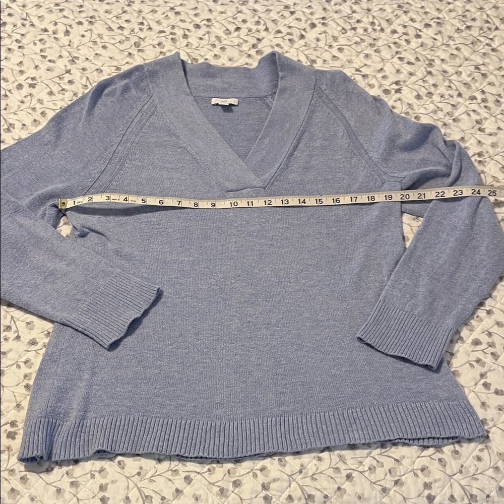 J. Jill Soft Blue V-Neck Sweater